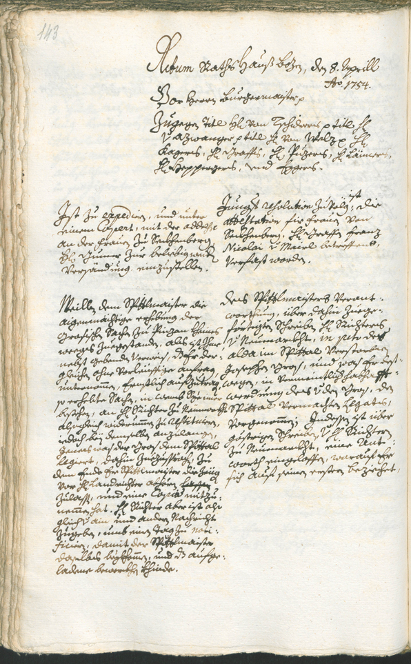 Archivio Storico della Città di Bolzano - BOhisto protocollo consiliare 1753/56 