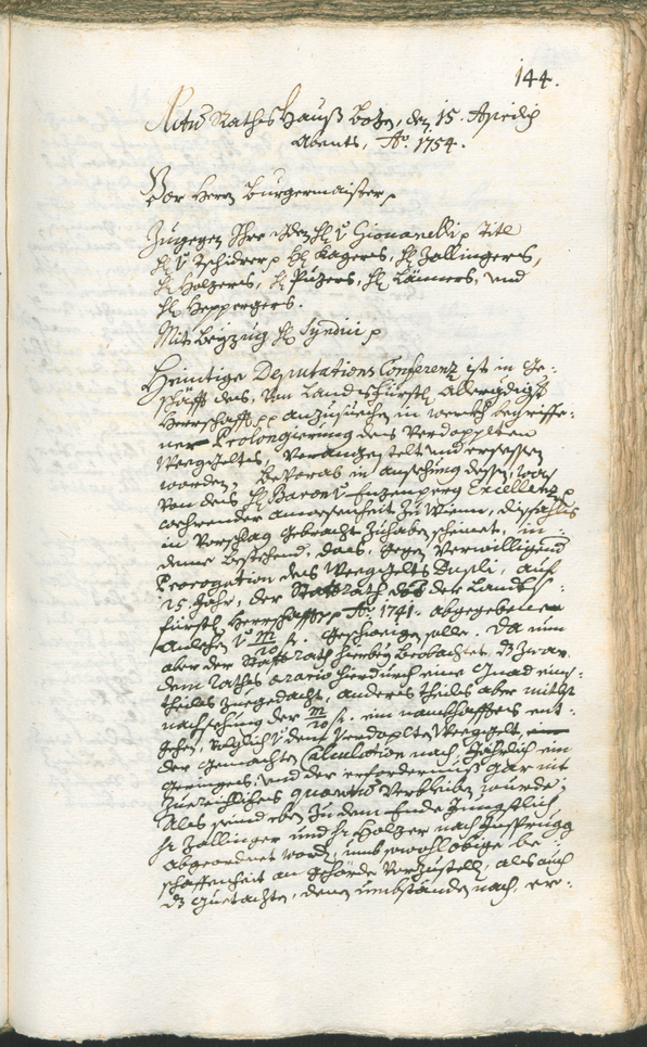 Archivio Storico della Città di Bolzano - BOhisto protocollo consiliare 1753/56 