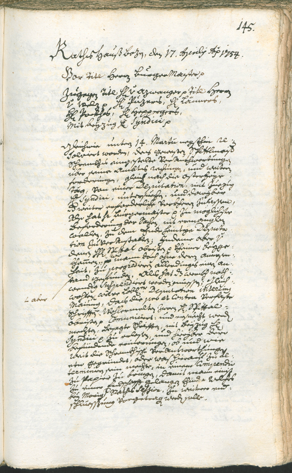 Archivio Storico della Città di Bolzano - BOhisto protocollo consiliare 1753/56 