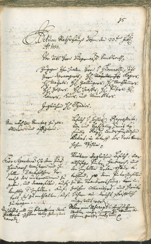 Civic Archives of Bozen-Bolzano - BOhisto Ratsprotokoll 1753/56 