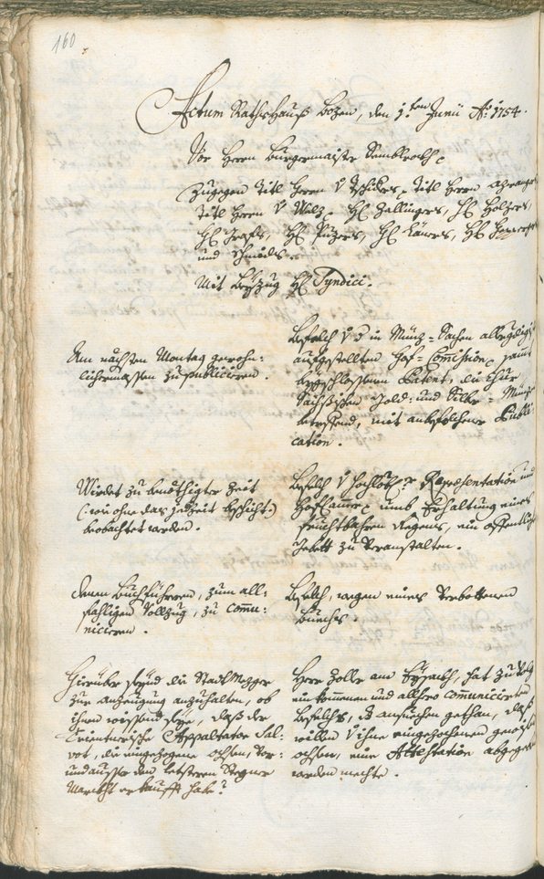 Archivio Storico della Città di Bolzano - BOhisto protocollo consiliare 1753/56 