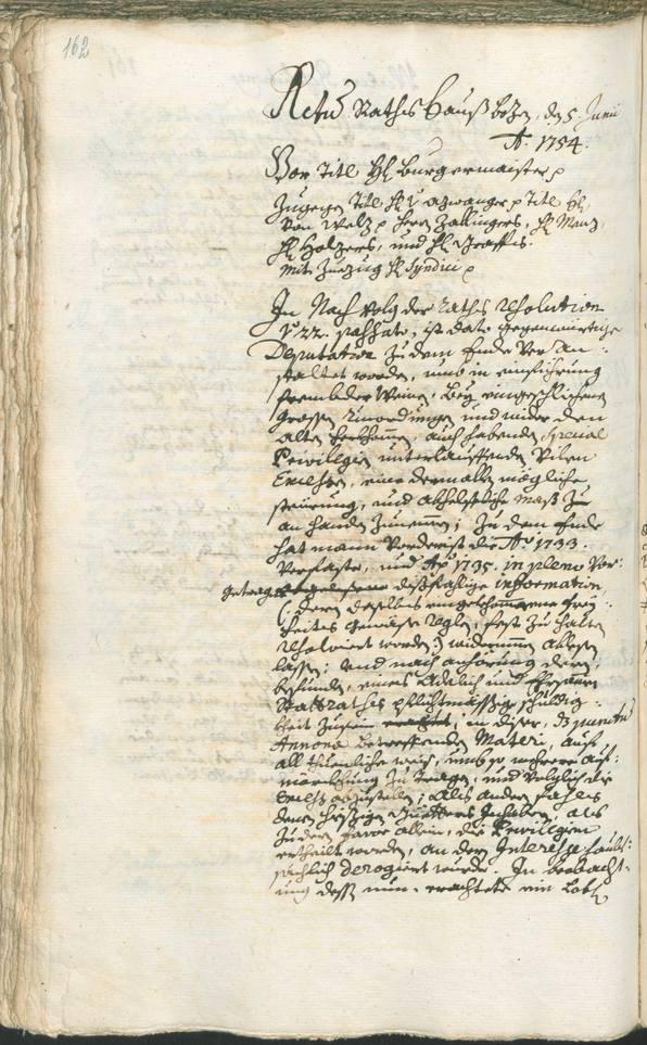 Archivio Storico della Città di Bolzano - BOhisto protocollo consiliare 1753/56 