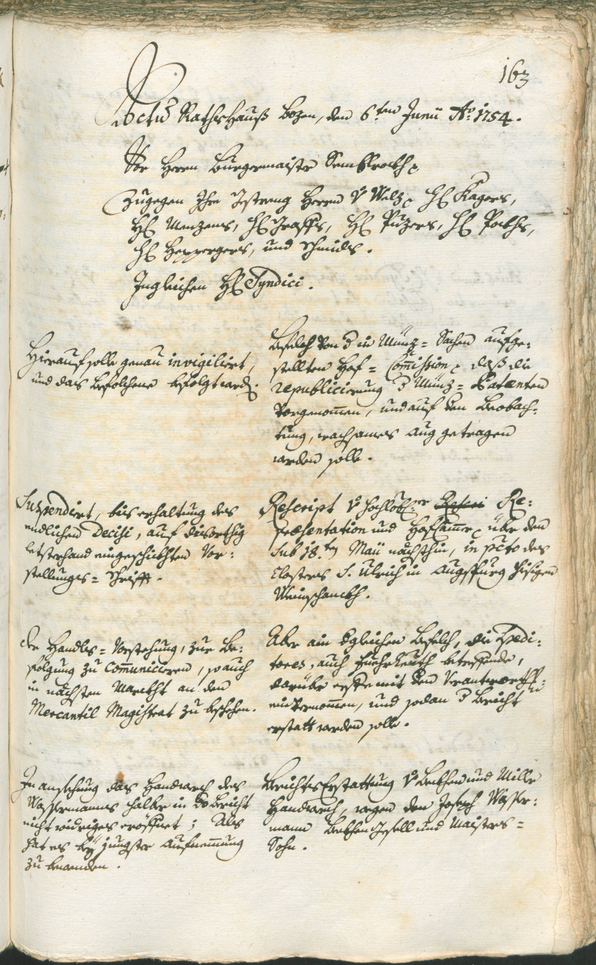 Archivio Storico della Città di Bolzano - BOhisto protocollo consiliare 1753/56 