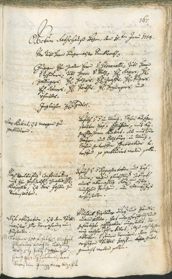 Archivio Storico della Città di Bolzano - BOhisto protocollo consiliare 1753/56 