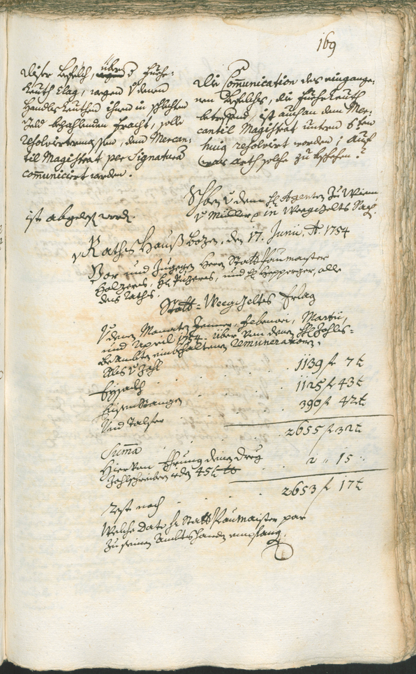 Archivio Storico della Città di Bolzano - BOhisto protocollo consiliare 1753/56 