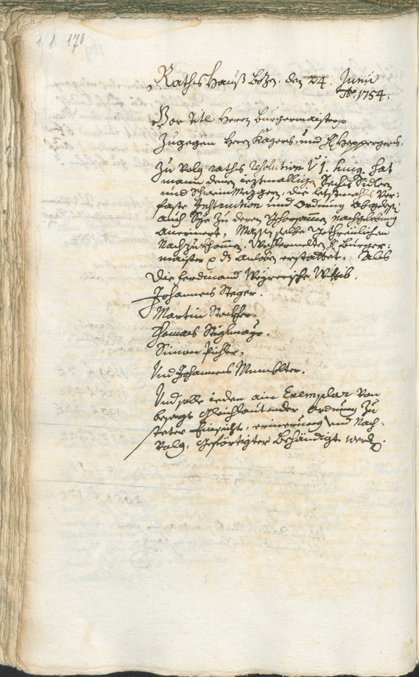 Archivio Storico della Città di Bolzano - BOhisto protocollo consiliare 1753/56 