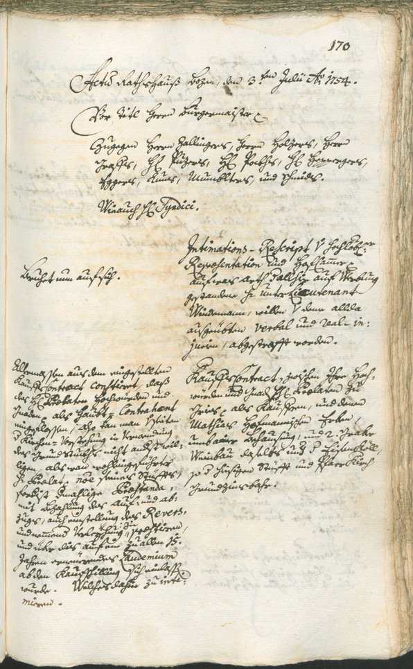 Archivio Storico della Città di Bolzano - BOhisto protocollo consiliare 1753/56 