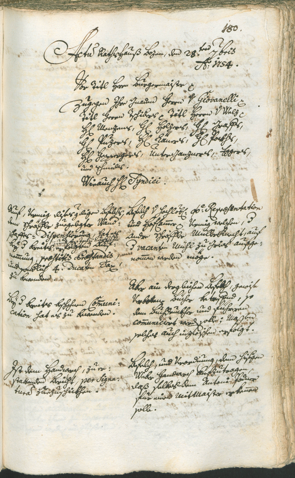 Archivio Storico della Città di Bolzano - BOhisto protocollo consiliare 1753/56 