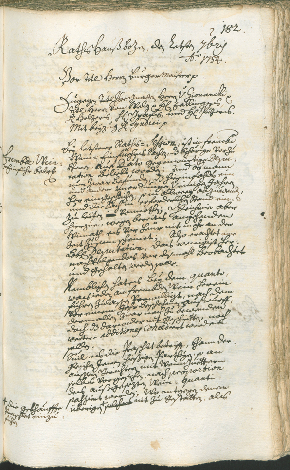 Archivio Storico della Città di Bolzano - BOhisto protocollo consiliare 1753/56 