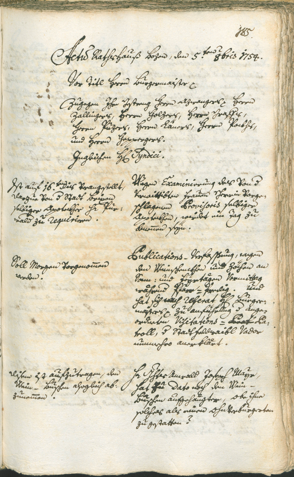 Civic Archives of Bozen-Bolzano - BOhisto Ratsprotokoll 1753/56 