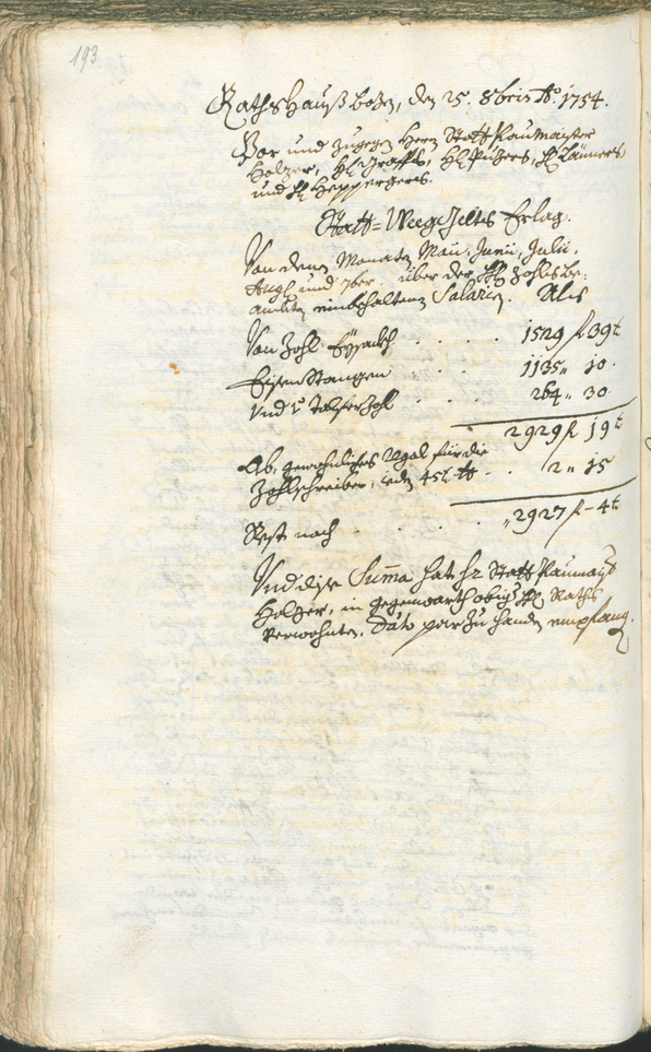 Civic Archives of Bozen-Bolzano - BOhisto Ratsprotokoll 1753/56 