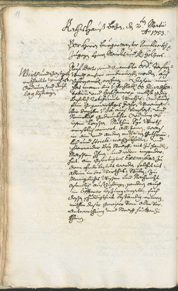 Archivio Storico della Città di Bolzano - BOhisto protocollo consiliare 1753/56 