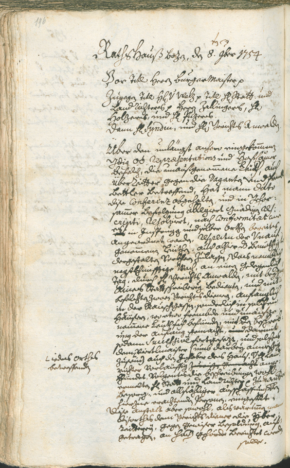 Archivio Storico della Città di Bolzano - BOhisto protocollo consiliare 1753/56 