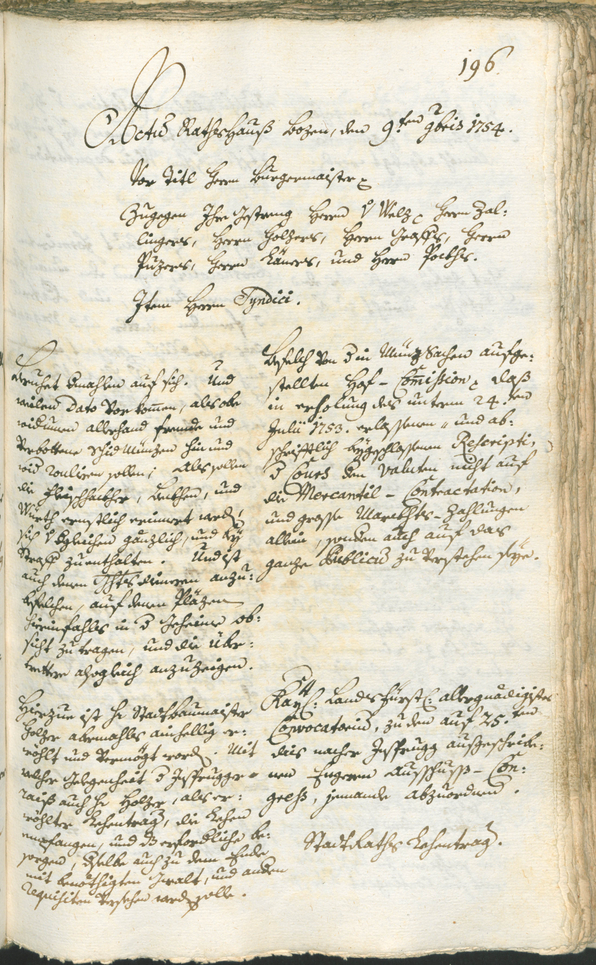 Archivio Storico della Città di Bolzano - BOhisto protocollo consiliare 1753/56 