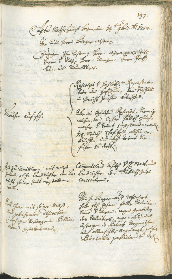 Civic Archives of Bozen-Bolzano - BOhisto Ratsprotokoll 1753/56 