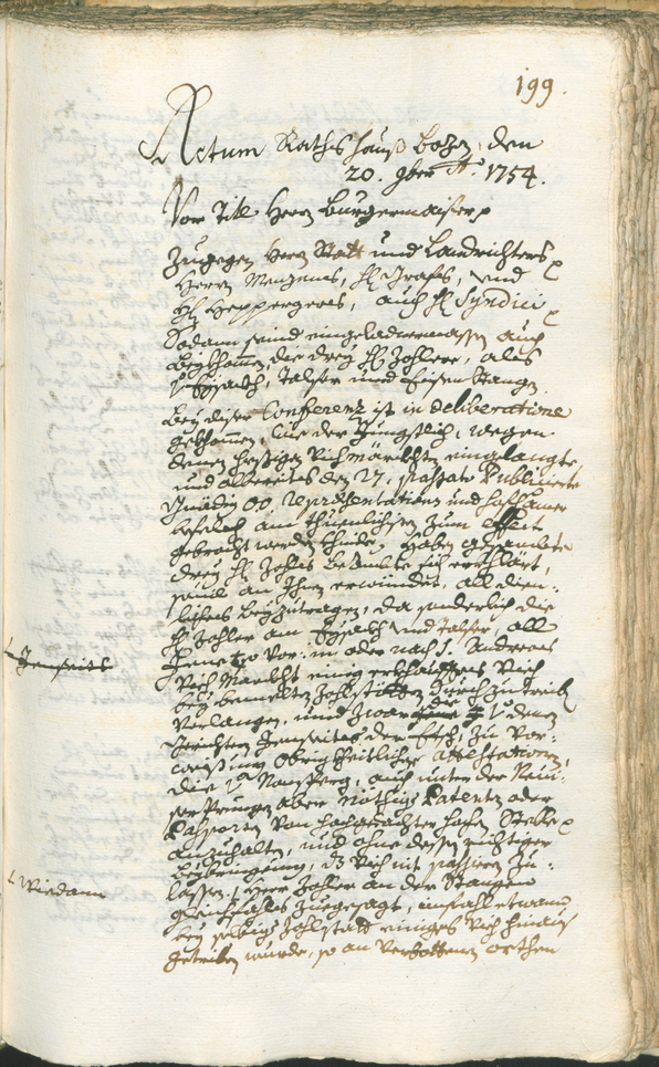 Civic Archives of Bozen-Bolzano - BOhisto Ratsprotokoll 1753/56 