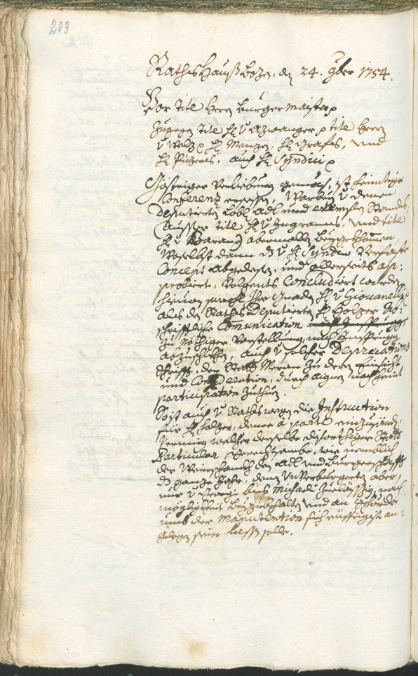 Archivio Storico della Città di Bolzano - BOhisto protocollo consiliare 1753/56 