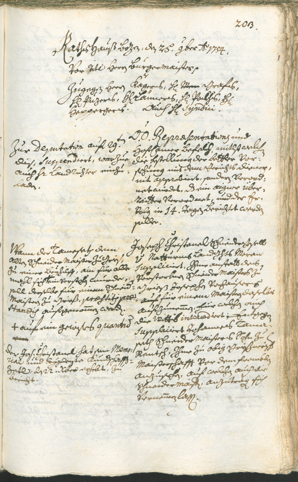 Civic Archives of Bozen-Bolzano - BOhisto Ratsprotokoll 1753/56 