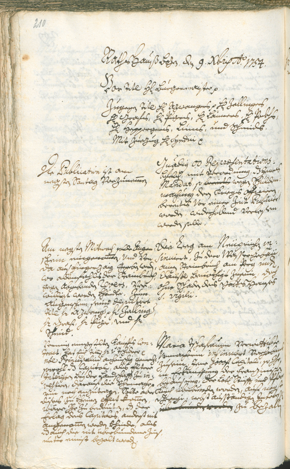 Archivio Storico della Città di Bolzano - BOhisto protocollo consiliare 1753/56 