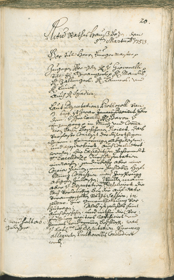 Civic Archives of Bozen-Bolzano - BOhisto Ratsprotokoll 1753/56 