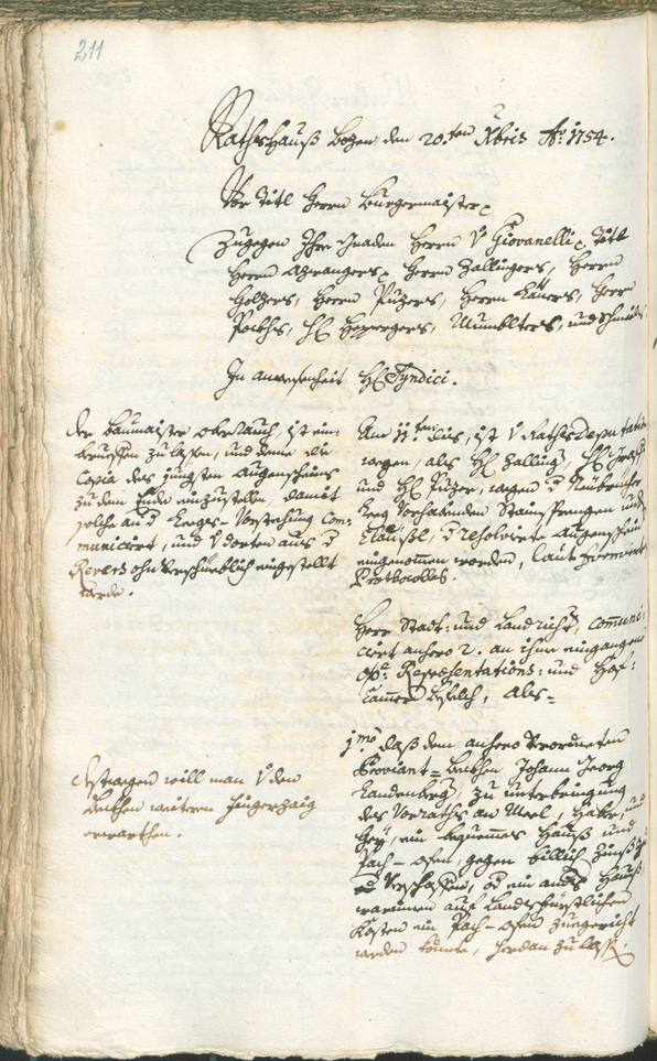 Archivio Storico della Città di Bolzano - BOhisto protocollo consiliare 1753/56 