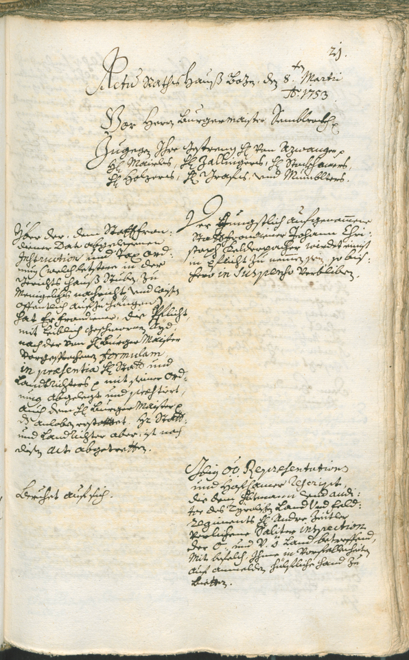 Civic Archives of Bozen-Bolzano - BOhisto Ratsprotokoll 1753/56 