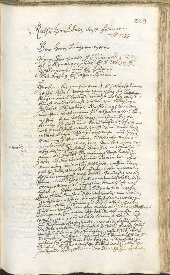 Civic Archives of Bozen-Bolzano - BOhisto Ratsprotokoll 1753/56 