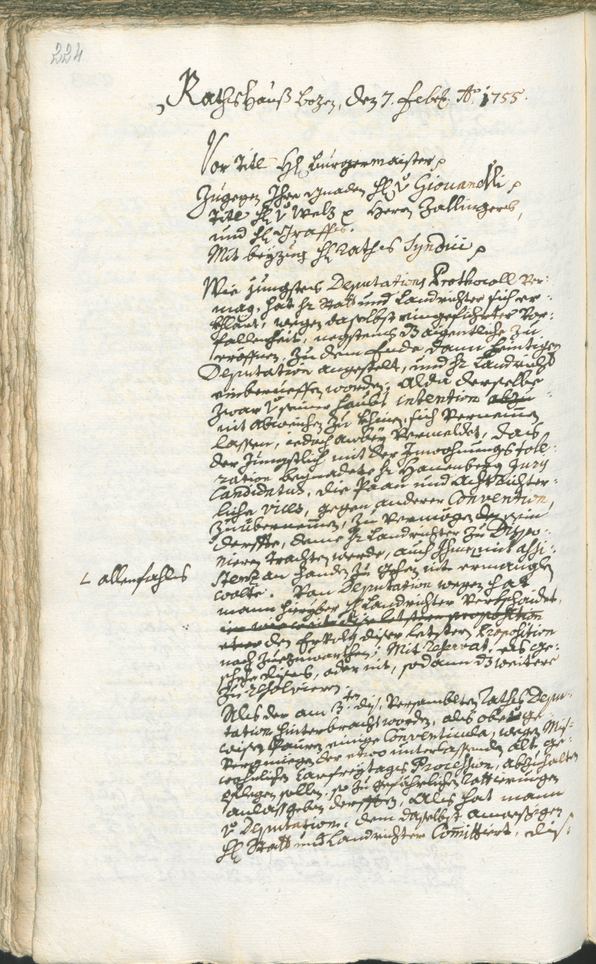 Civic Archives of Bozen-Bolzano - BOhisto Ratsprotokoll 1753/56 