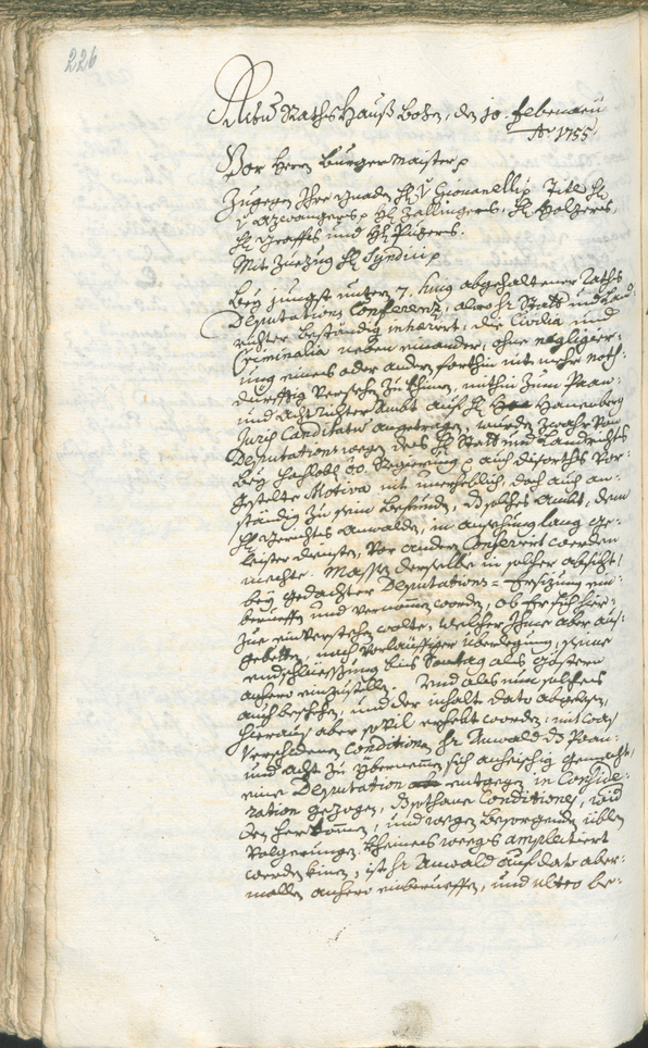 Archivio Storico della Città di Bolzano - BOhisto protocollo consiliare 1753/56 