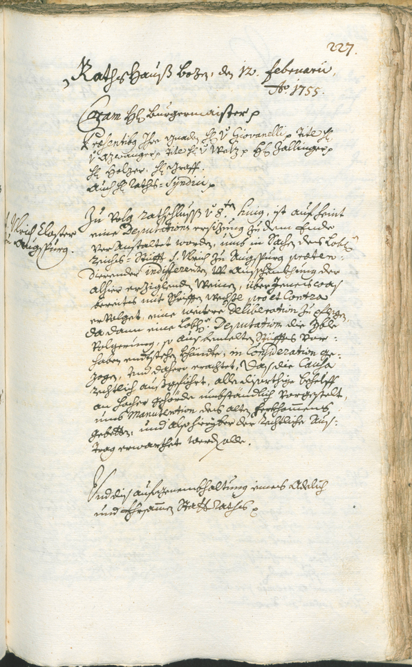 Archivio Storico della Città di Bolzano - BOhisto protocollo consiliare 1753/56 