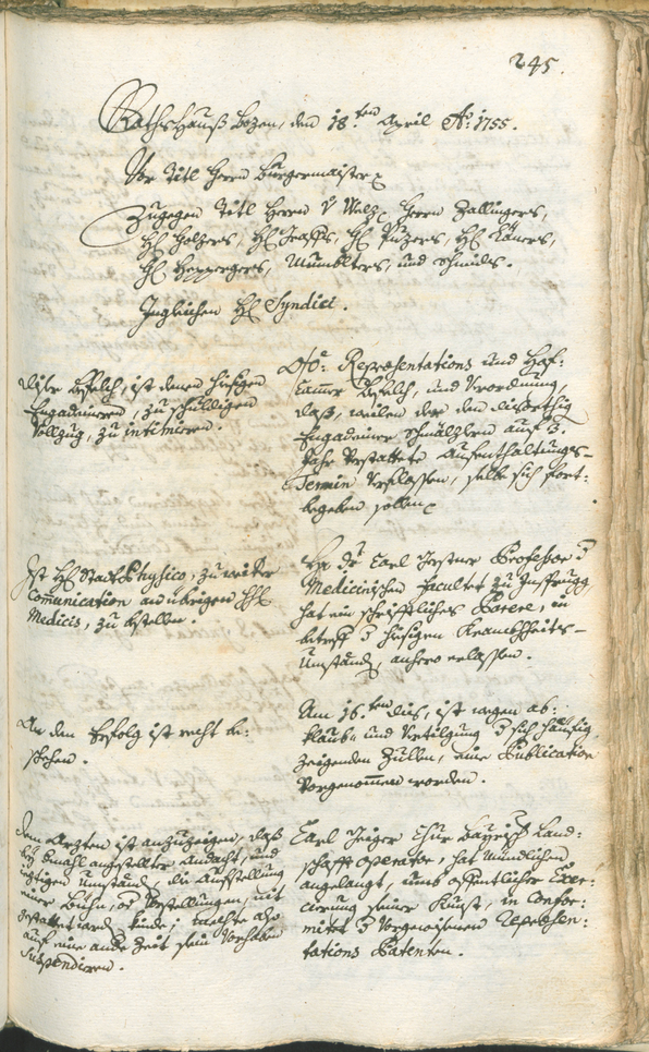 Archivio Storico della Città di Bolzano - BOhisto protocollo consiliare 1753/56 