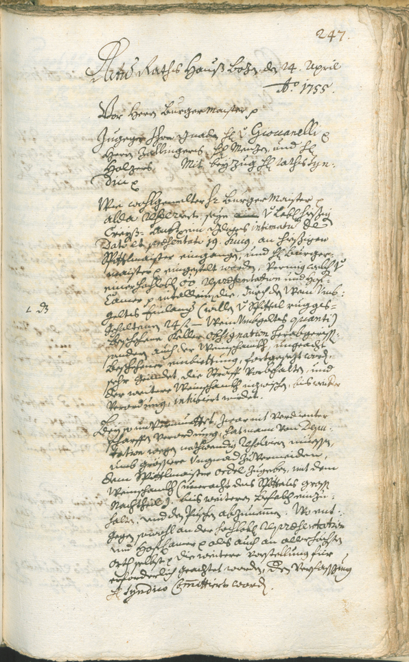 Archivio Storico della Città di Bolzano - BOhisto protocollo consiliare 1753/56 