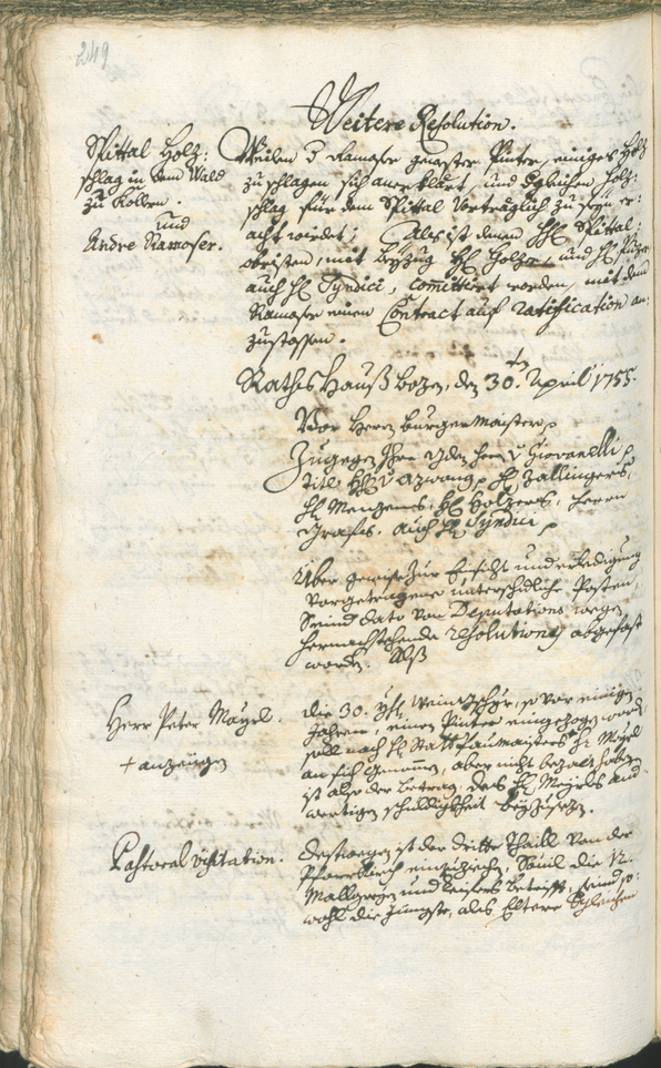 Archivio Storico della Città di Bolzano - BOhisto protocollo consiliare 1753/56 