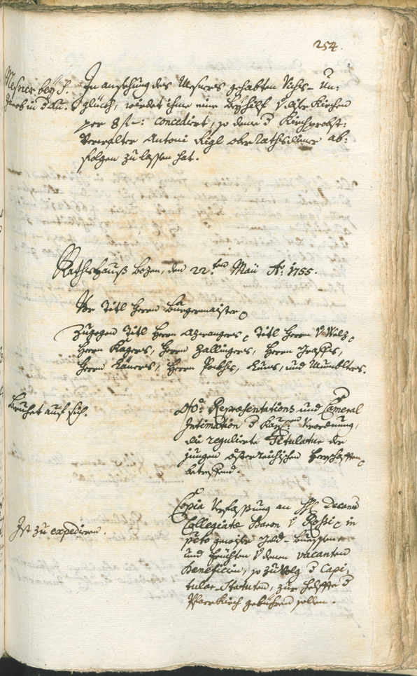 Archivio Storico della Città di Bolzano - BOhisto protocollo consiliare 1753/56 