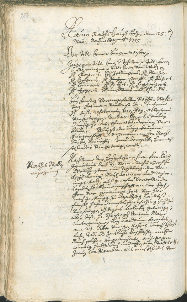 Archivio Storico della Città di Bolzano - BOhisto protocollo consiliare 1753/56 