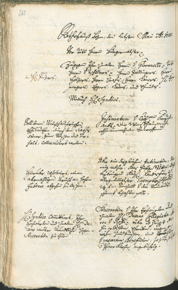 Archivio Storico della Città di Bolzano - BOhisto protocollo consiliare 1753/56 