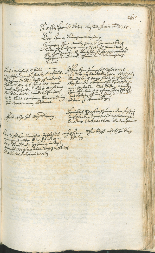 Archivio Storico della Città di Bolzano - BOhisto protocollo consiliare 1753/56 