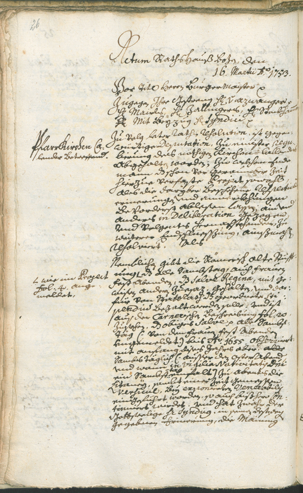 Archivio Storico della Città di Bolzano - BOhisto protocollo consiliare 1753/56 