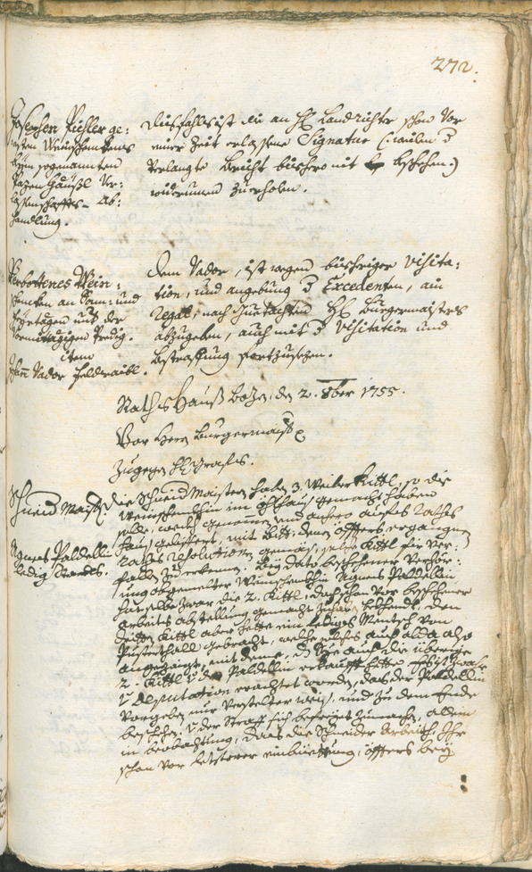 Archivio Storico della Città di Bolzano - BOhisto protocollo consiliare 1753/56 