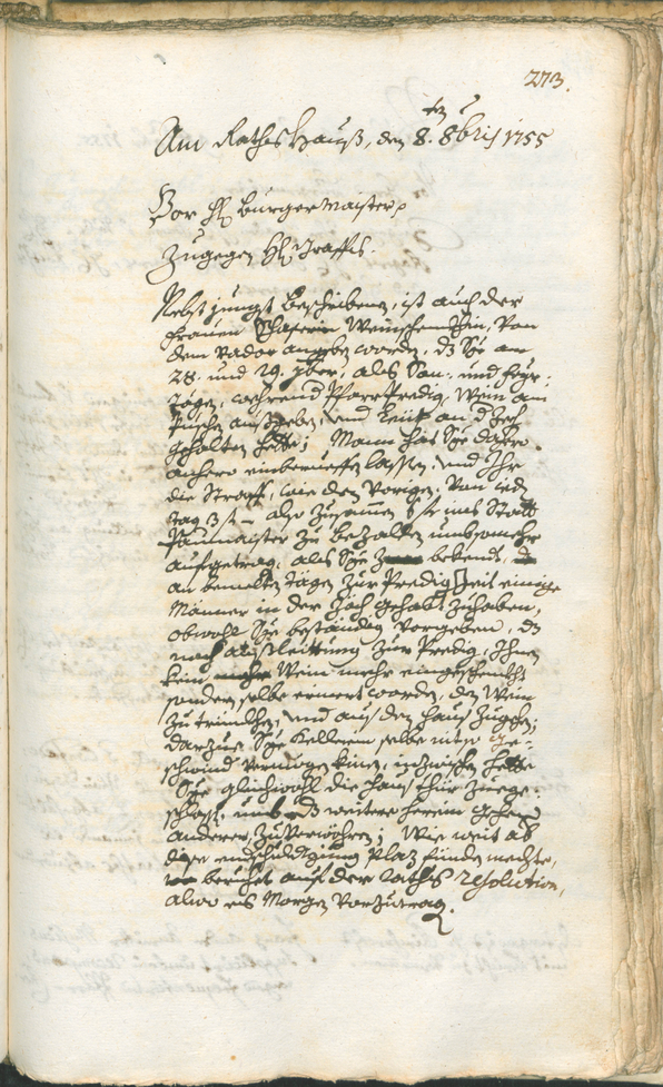 Archivio Storico della Città di Bolzano - BOhisto protocollo consiliare 1753/56 