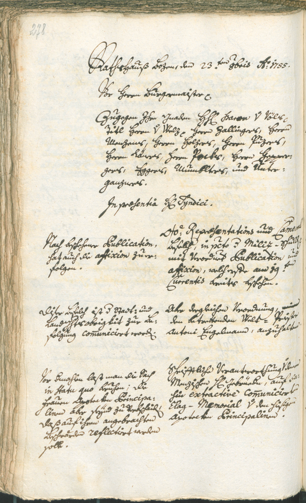 Archivio Storico della Città di Bolzano - BOhisto protocollo consiliare 1753/56 