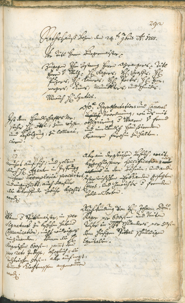 Archivio Storico della Città di Bolzano - BOhisto protocollo consiliare 1753/56 