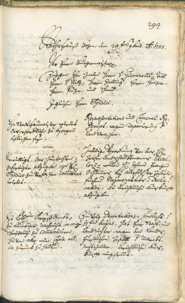 Archivio Storico della Città di Bolzano - BOhisto protocollo consiliare 1753/56 