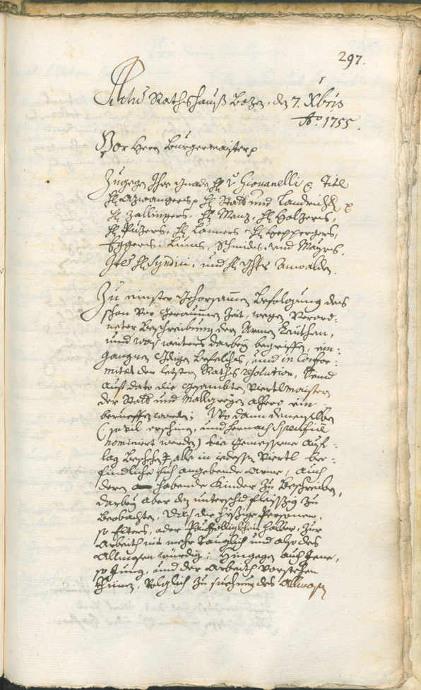 Archivio Storico della Città di Bolzano - BOhisto protocollo consiliare 1753/56 