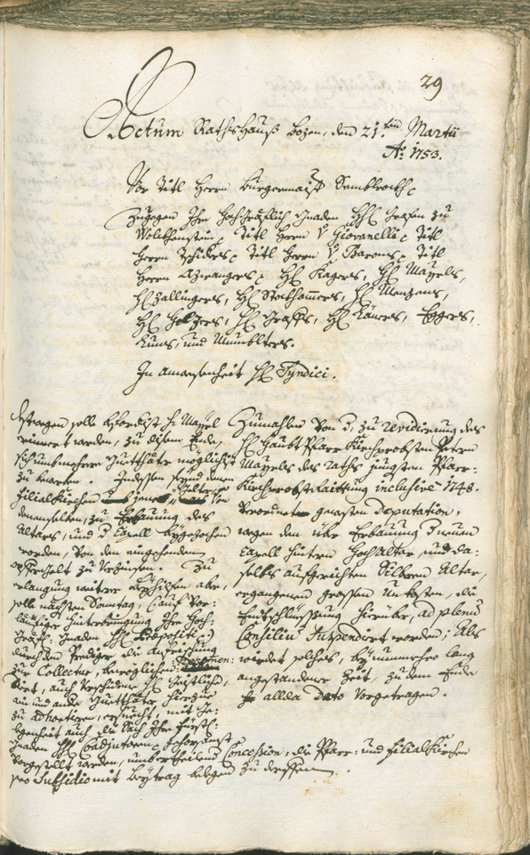 Archivio Storico della Città di Bolzano - BOhisto protocollo consiliare 1753/56 