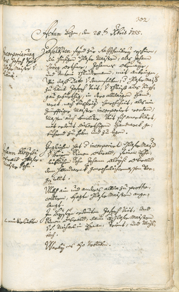 Archivio Storico della Città di Bolzano - BOhisto protocollo consiliare 1753/56 