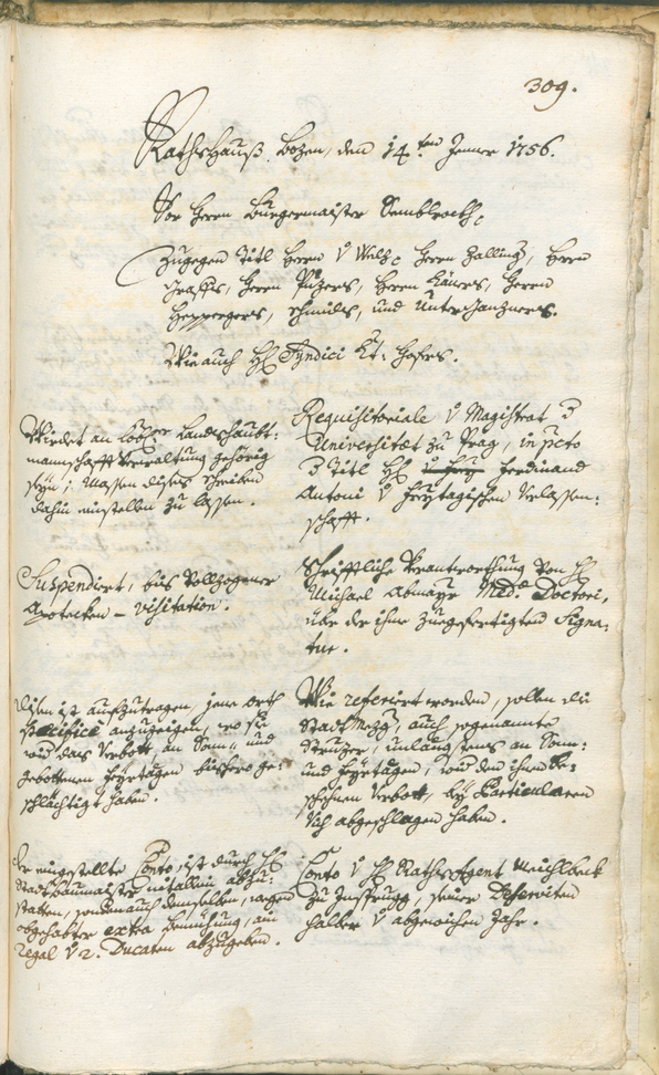 Civic Archives of Bozen-Bolzano - BOhisto Ratsprotokoll 1753/56 