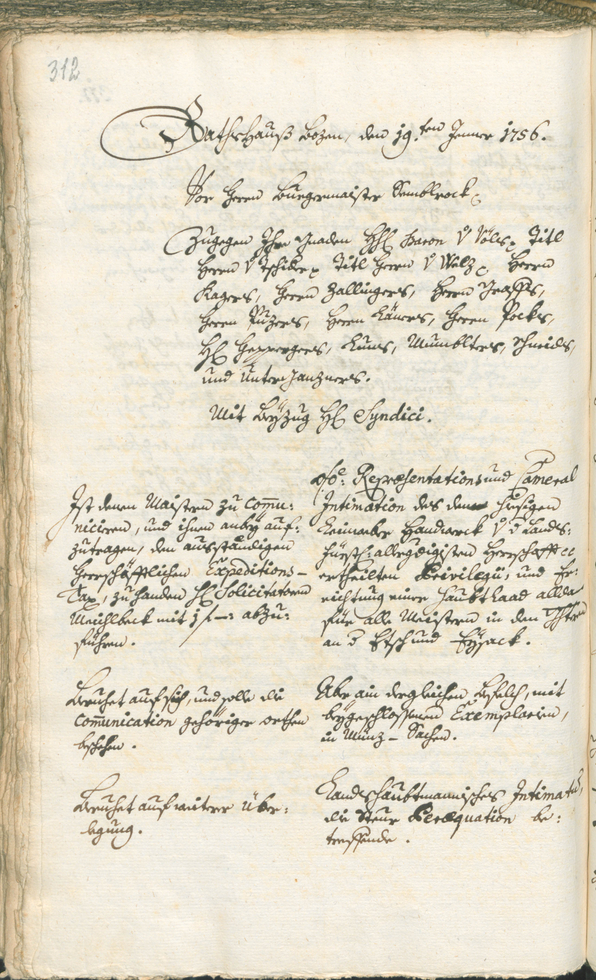 Archivio Storico della Città di Bolzano - BOhisto protocollo consiliare 1753/56 