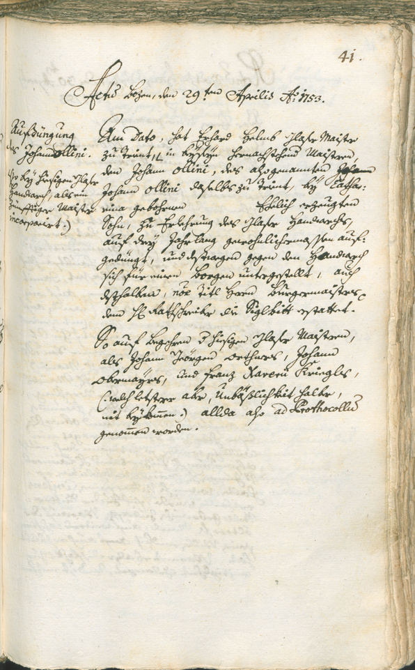 Archivio Storico della Città di Bolzano - BOhisto protocollo consiliare 1753/56 