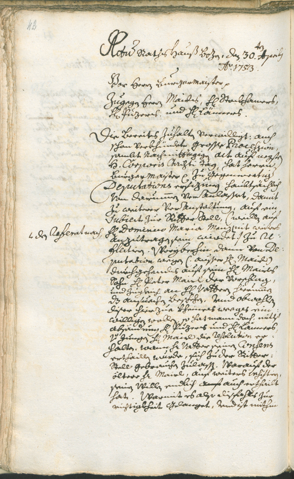 Archivio Storico della Città di Bolzano - BOhisto protocollo consiliare 1753/56 